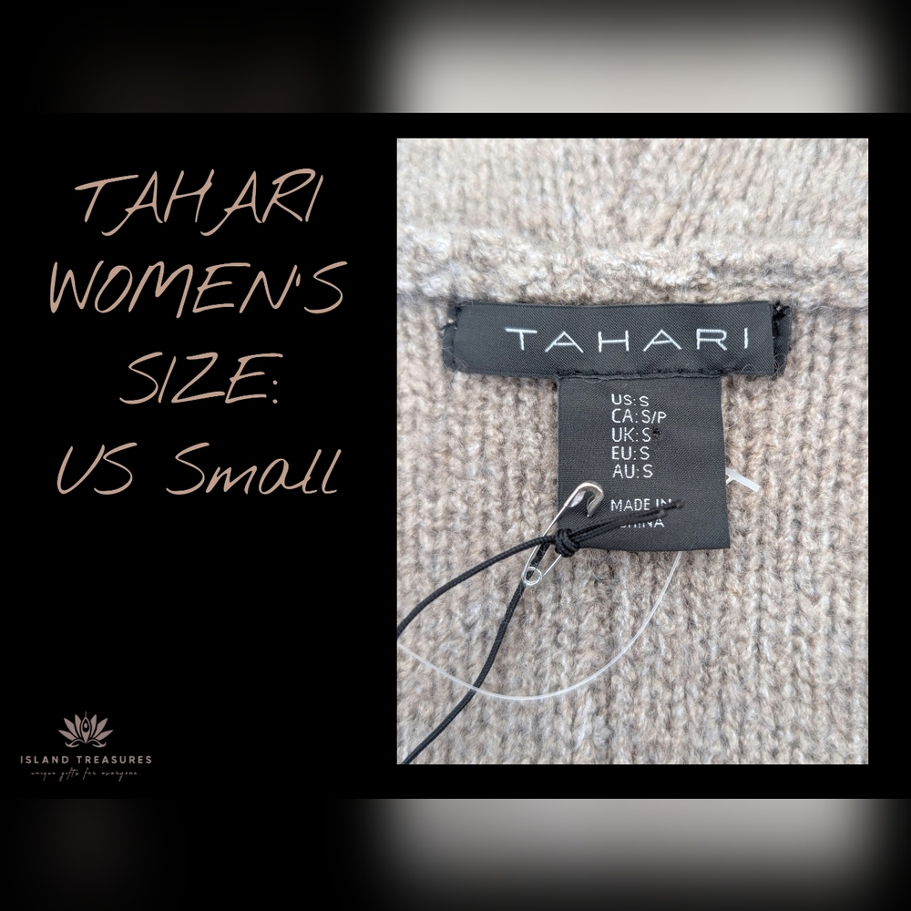 NWT Tahari Hooded Taube Knit Cardigan Women Size Small Sleeveless Front Pockets - Picture 6 of 17